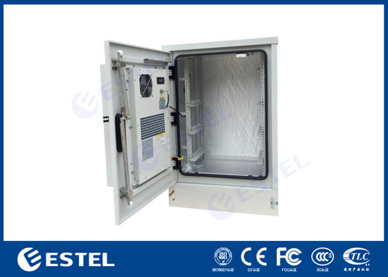 16U thép galvanized ngoài trời điện thoại điện thoại 19 'các giá đỡ với điều hòa không khí IP55