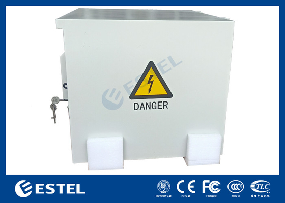 Polyester Powder Coating Cabinet Telecom ngoài trời với hai quạt AC220V 50Hz ET6060500A-9U