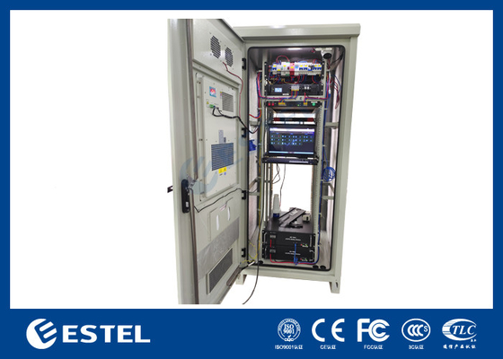 IP55 Tải galvanized ngoài trời thiết bị viễn thông Cabinet với 200A hệ thống chỉnh sửa