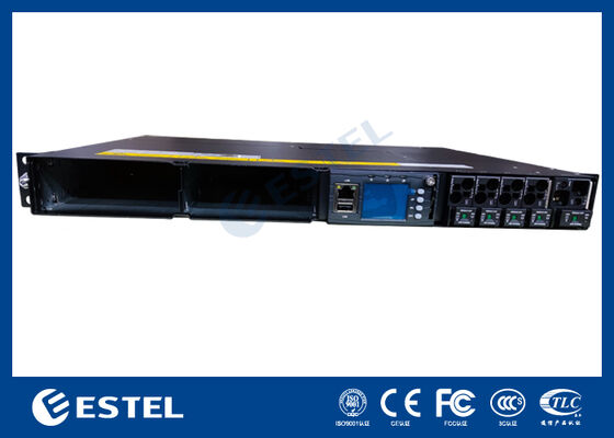 1U Rack Mount Hệ thống điện DC tích hợp với đơn vị giám sát khe cắm rectifier kép RS485 hoặc giao diện LAN