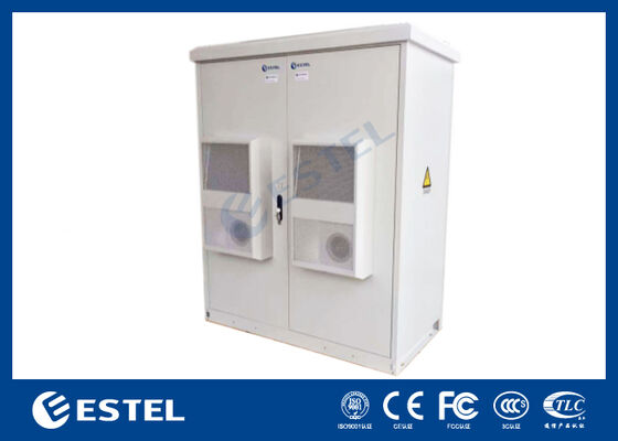 Tủ viễn thông ngoài trời Daul-cabinet 48U có phân phối điện và hệ thống dự phòng