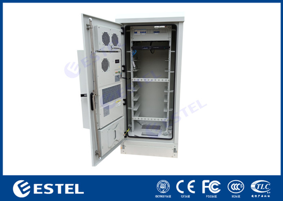 Tủ gắn trên sàn đường sắt 19 inch Thép mạ kẽm đơn tường với PDU