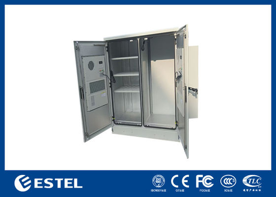 Tủ viễn thông ngoài trời Daul-cabinet 48U có phân phối điện và hệ thống dự phòng