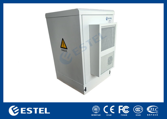 16U Khung điện ngoài trời tường duy nhất Thép kẽm Một cửa trước