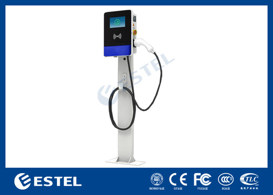 Trạm sạc xe điện ngoài trời Đống sạc xe điện sàn gắn súng đơn 32A 22kw EV