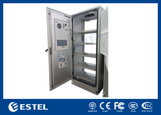 ET9070220-42U IP55 Tủ viễn thông ngoài trời với điều hòa không khí AC Cấu trúc thép kẽm