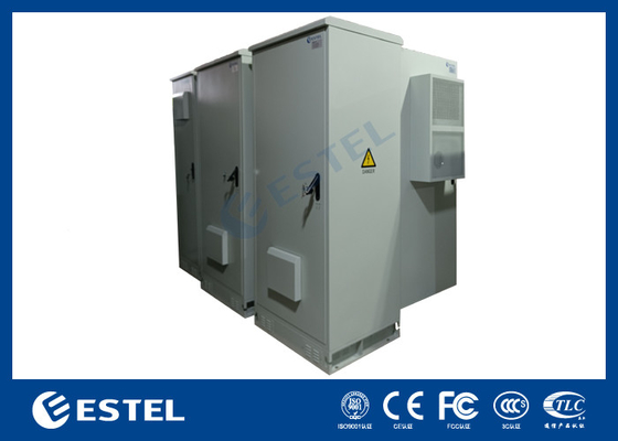 ET9070220-42U Telecom Cabinet pin ngoài trời với điều hòa không khí AC và kệ lưu trữ pin
