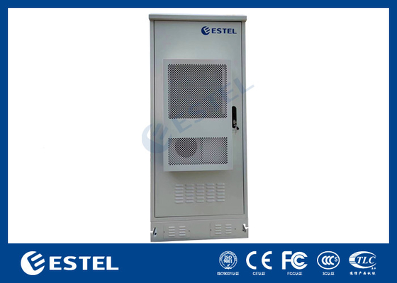 19 inch 32U Cabinet Telecom ngoài trời Cửa duy nhất Với 1500W làm mát chống trộm 3 điểm khóa