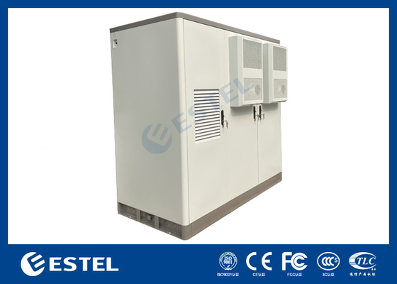 3 Bay Telecom Cabinet 2 lớp thép kẽm với hệ thống làm mát điều hòa không khí cách nhiệt