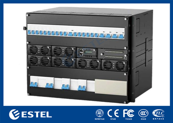 3 Bay Telecom Cabinet 2 lớp thép kẽm với hệ thống làm mát điều hòa không khí cách nhiệt