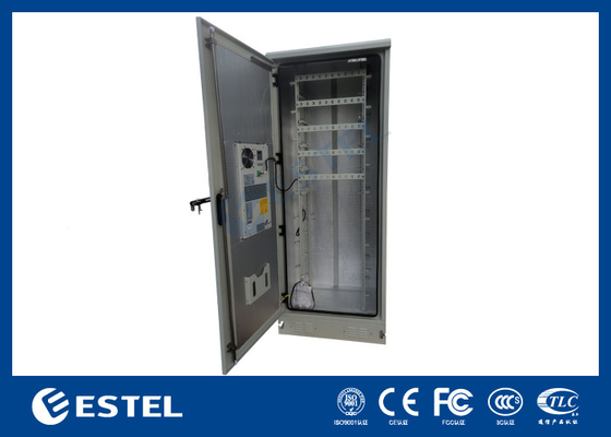 40U Cabinet Telecom ngoài trời với điều hòa không khí làm mát vít thép không gỉ và hạt để tăng khả năng chống ăn mòn