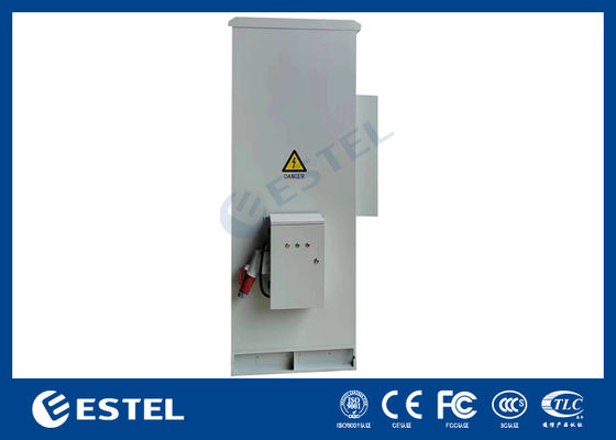 Tủ viễn thông ngoài trời 40U IP55 hai lớp cách nhiệt với PDU và hộp bên, công suất làm mát 2000W, điện áp vào 220VAC/48VDC