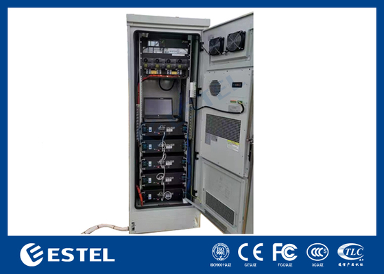 19 inch 18U tiêu chuẩn ngoài trời Telecom Cabinet với hệ thống làm mát tích hợp và cửa trước thép không gỉ