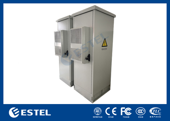 Tủ pin ngoài trời IP55 22U với Hệ thống nguồn chỉnh lưu 9KW 48VDC tích hợp cho Ứng dụng Viễn thông