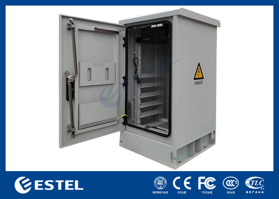 Tủ pin ngoài trời IP55 22U với Hệ thống nguồn chỉnh lưu 9KW 48VDC tích hợp cho Ứng dụng Viễn thông