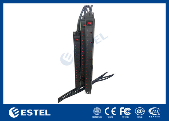 PDU phân phối điện gắn trên giá 1U 19 inch cho thiết bị mạng và máy chủ