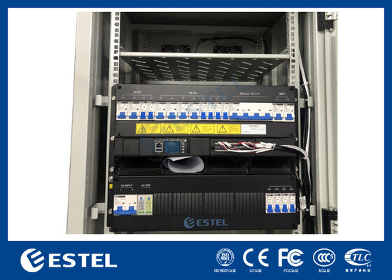 Tủ điện ngoài trời IP65 cho hệ thống điện viễn thông với bộ chỉnh lưu 12kW 200A