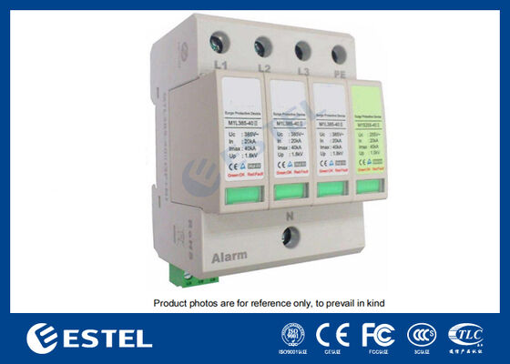 M1L385-40 II Thiết bị bảo vệ tăng áp (SPD) cho phân phối điện - 40kA hiện tại tăng áp, 230V / 400VAC, cổng báo động từ xa, cài đặt đường sắt DIN, IP20, bảo vệ lớp C