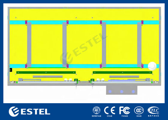 IP65 42U Tủ điện ngoài trời hai khoang RAL7035, 1.5mm Thép kẽm & SUS316 Xây dựng thép không gỉ để tăng độ bền và bảo vệ