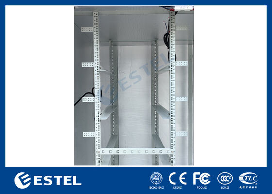 IP65 42U Tủ điện ngoài trời hai khoang RAL7035, 1.5mm Thép kẽm & SUS316 Xây dựng thép không gỉ để tăng độ bền và bảo vệ