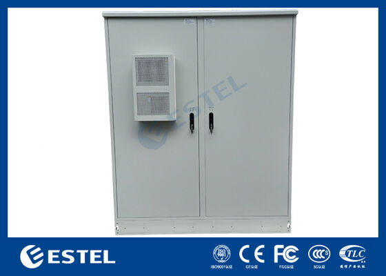 Tủ điện ngoài trời IP65 42U hai khoang, kết cấu thép không gỉ SUS316