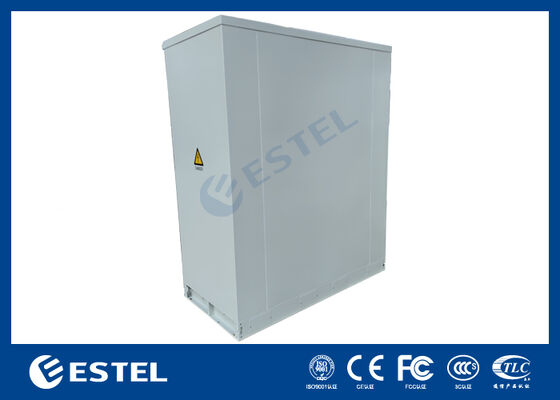 42U Hai khoang Phòng điện thoại ngoài trời 2400 × 1000 × 2100mm Khung tường duy nhất với khoang pin