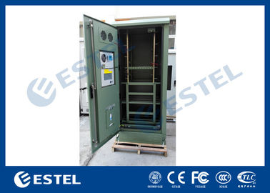 Tủ điện ngoài trời bằng thép mạ kẽm IP55 / Vỏ bọc viễn thông ngoài trời với hệ thống làm mát