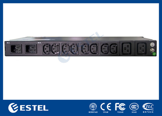 200-240VAC 2x16A Đơn vị PDU rack chuyển đổi hai đầu vào với giám sát bảo vệ KN-1
