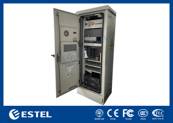 19 inch 18U tiêu chuẩn ngoài trời Telecom Cabinet với hệ thống làm mát tích hợp và cửa trước thép không gỉ
